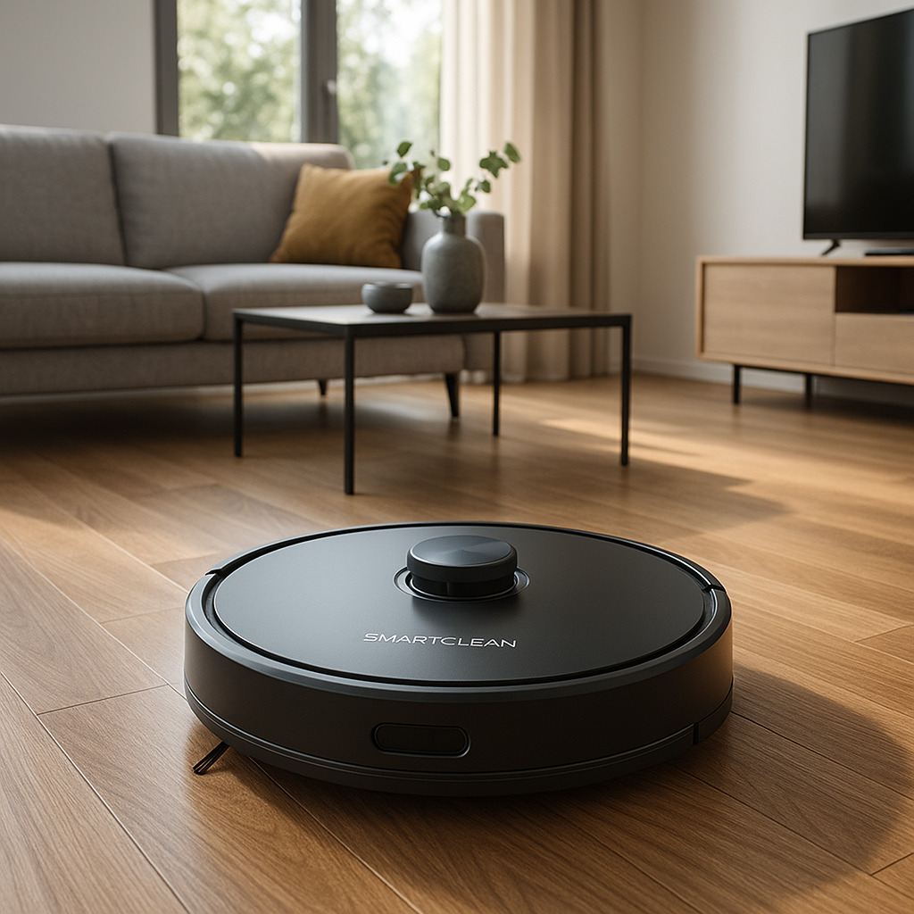 CleanTRIO vacuum in modern living room